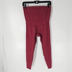 Beyond The Bump Red Space Dye High Waisted Leggings M